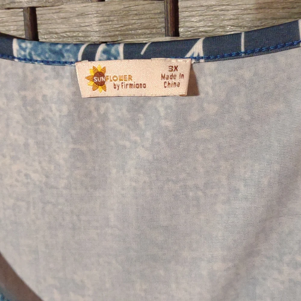 Sunflower by Firmiana Lose Fitting Blouse Top Tunic 3X - Picture 3 of 10